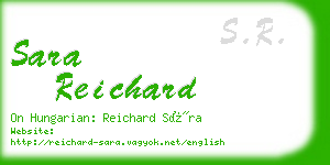 sara reichard business card